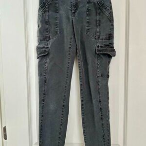 Peruvian Connection Utility Cargo Pants | Women’s 4 | Charcoal Gray Straight Leg